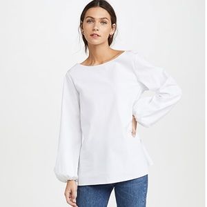 Theory Shirred Sleeve Top